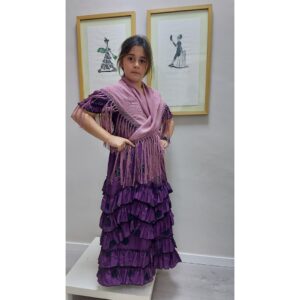 Traje de flamenca niÃ±a berenjena